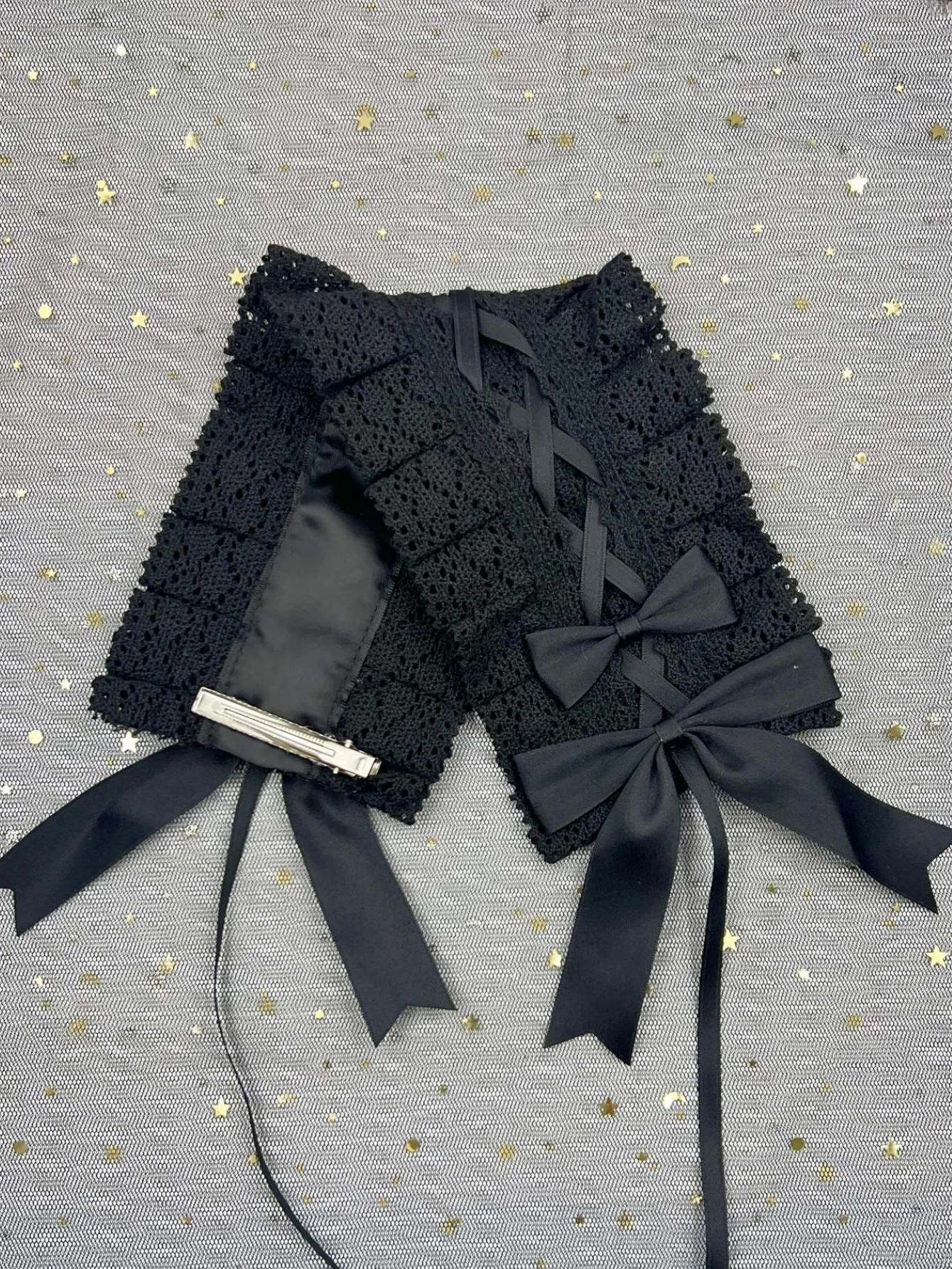 Frauen süße Baumwolle Spitze Gothic Lolita Stirnband Kopfschmuck Anime Dienst mädchen Haarschmuck Cosplay Kopf bedeckung Kopf bedeckung Haars pangen – Detail 4