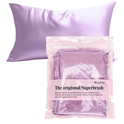 Luxurious Silk Satin Pillowcase for Hair and Skin Care - Soft and Comfortable Home Bedding Cover (PURPLE - 1pc)