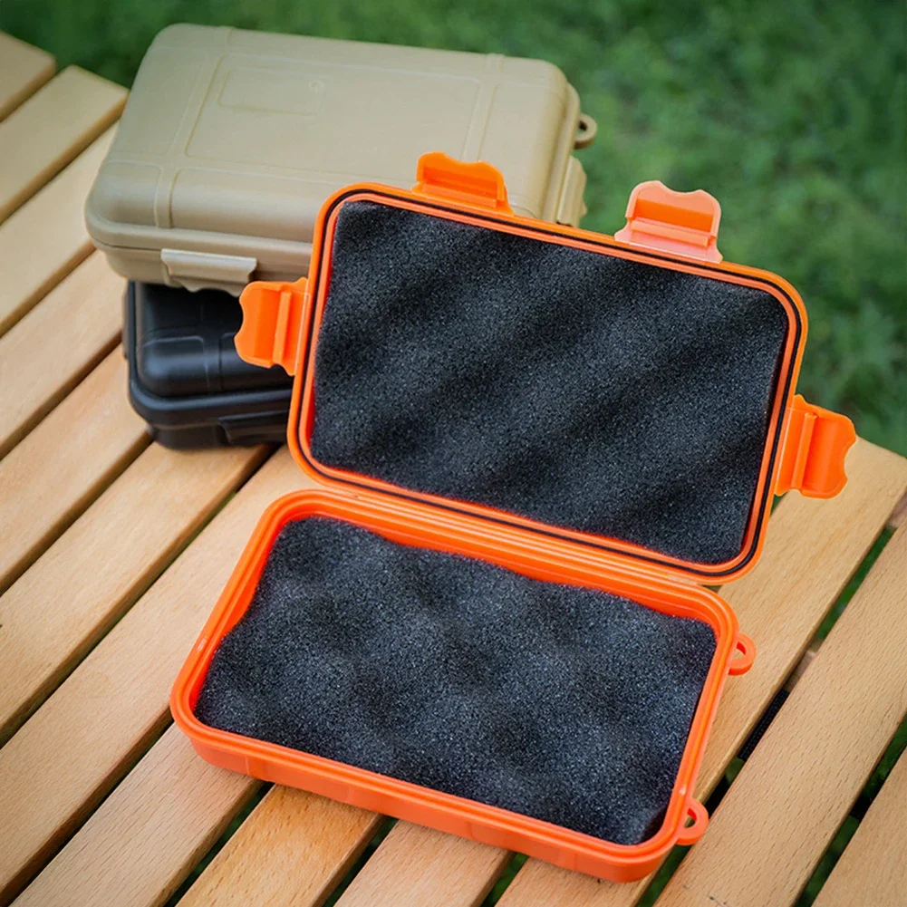 Outdoor Plastic Waterproof Sealed Survival Box Container Camping Outdoor Travel Storage Box EDC Tools Storage Container Case