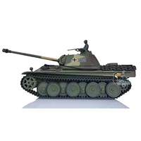 Henglong 1/16 7.0 Plastic Panther G RC Tank 3879 FPV 360 Turret Rotating Steel Gearbox Infrared Battle TH17487-SMT7 2