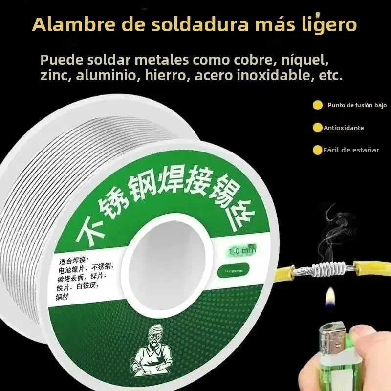 Universal Copper Aluminum Fux-cored Electrodes Welding Rods Easy Melt Weld Wire For Steel Copper Aluminum Iron Refrigerator Weld