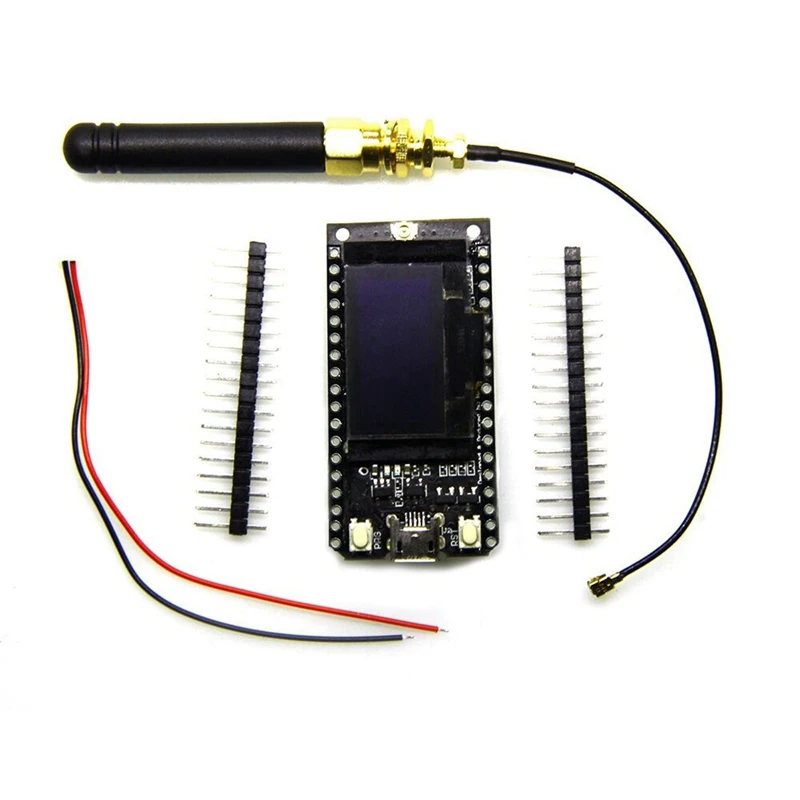 

3X Bluetooth Wifi ESP-32 Development Board Module Lora32 Lora 868Mhz ESP32 Lora Oled 0.96 Inch Blue Display With Antenna