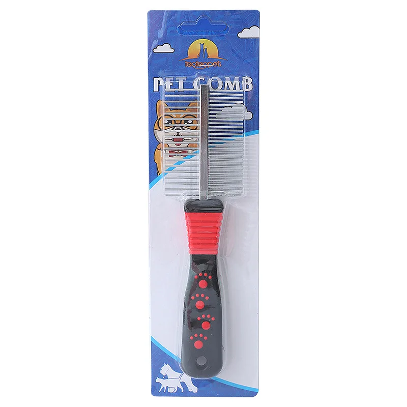 Double Sided Combs Stainless Steel Dog Grooming Combs Thick and Hair ...