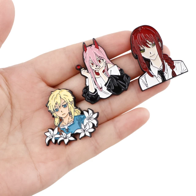 Em promoção! Motosserra Homem Anime Japonês Esmalte Pin Mulheres Broche De  Lapela Pinos Para Mochila Legal Mangá Emblemas Decorativos Acessórios De  Jóias