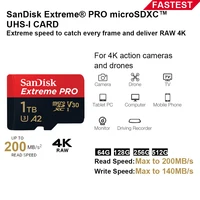 SanDisk V30 Micro SD Extreme PRO 32GB 64GB 128G 256G 512GB 1TB UHS-I Memory Card TF Card 200MB/s C10 U3 4K for Camera Steam Deck - Image 5