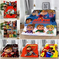 Cartoon Alvin The Chipmunks Printed Blanket Picnic Blankets Warm Blanket Soft and Comfortable Blanket Home Travel Birthday Gift 1