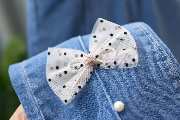 قيعان الجرس المرنة للبنات ، جينز أنيق وجيد التهوية ، لون خالص ، عصري ، عمر 3-12 سنة ، نمط الربيع والخريف