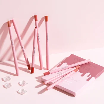 Waterproof Matte Lip Liner and Lipstick Pen Set Long-Lasting Non-Fading Smudge-Proof Foam Tip Lip Pencil for Precise Application 4