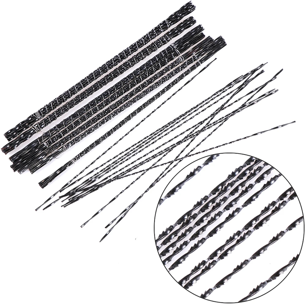 8Pcs/Set Diamond Wire Saw Blade Cutter Set Jewelry-Metal Wood Cutting Jigsaw Blades Spiral Teeth Wire Saw Blades For Carving