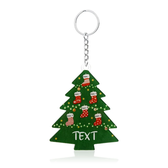 Personalized Acrylic Christmas Tree Keychain