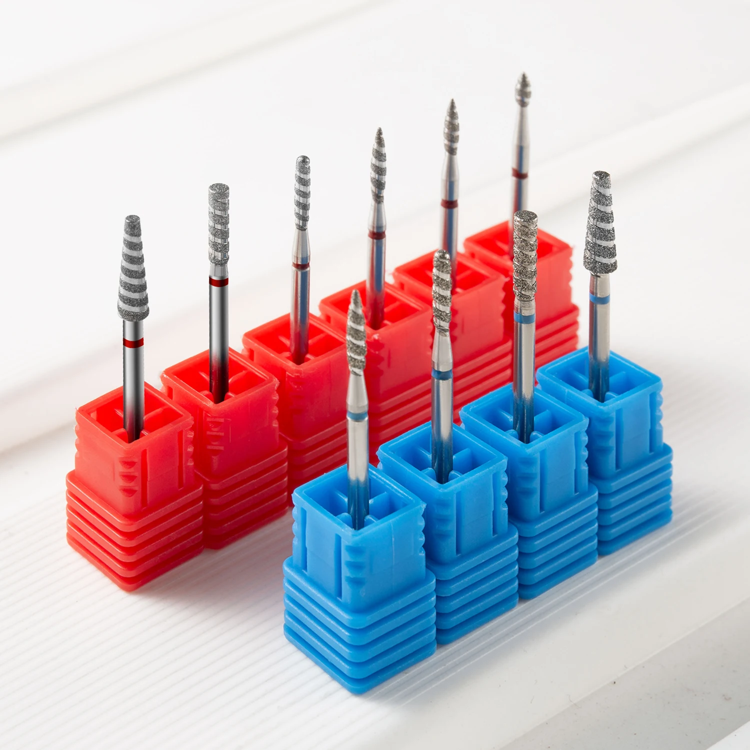 Nail Care Tools 5PCS Tornado Diamond Nail Drill Bit For Nail Drill 3/32'' Manicure Milling Cutter Cuticle Care Rotary Burr Accessories