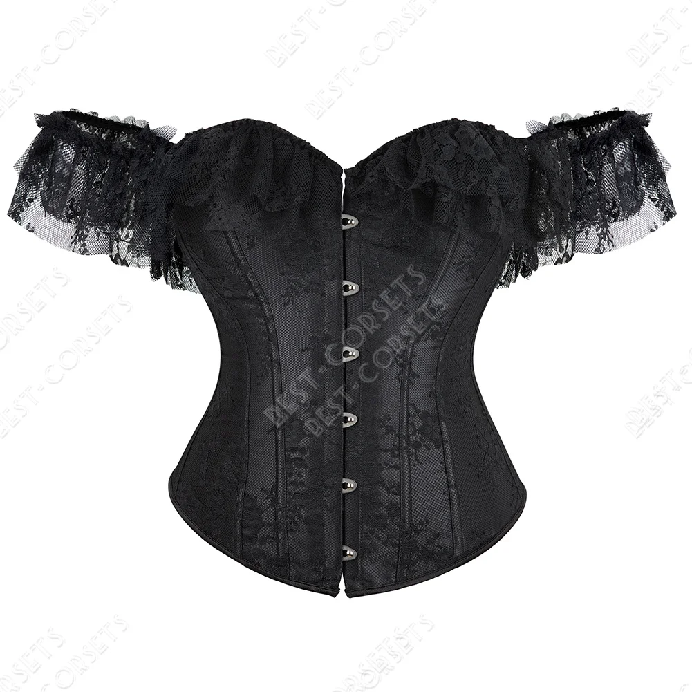 Sexy Pink Leopard & Lace Corset Bustier - Plus Size Gothic Floral Lingerie