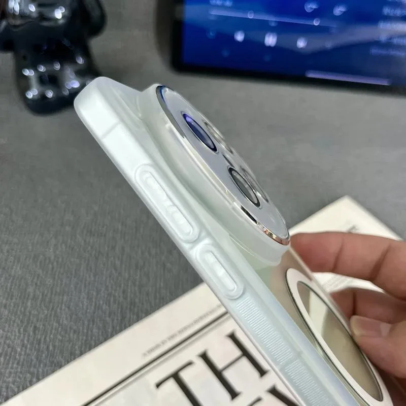 Elegant Transparent Soft TPU Phone Case with Magnetic Camera Protection