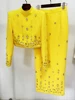 HIGH STREET Newest 2024 Designer Runway Suit Set Women's Stand Collar Zip Back Cropped Tops Long Skirt Set 2pcs 2