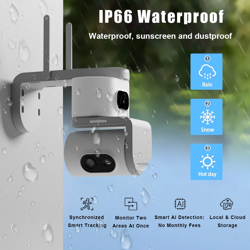 DIFANG V380 Pro 4K 8MP WiFi Security Camera Dual Screen 360° PTZ Home Security Protection Surveillance WiFi CCTV Outdoor 2