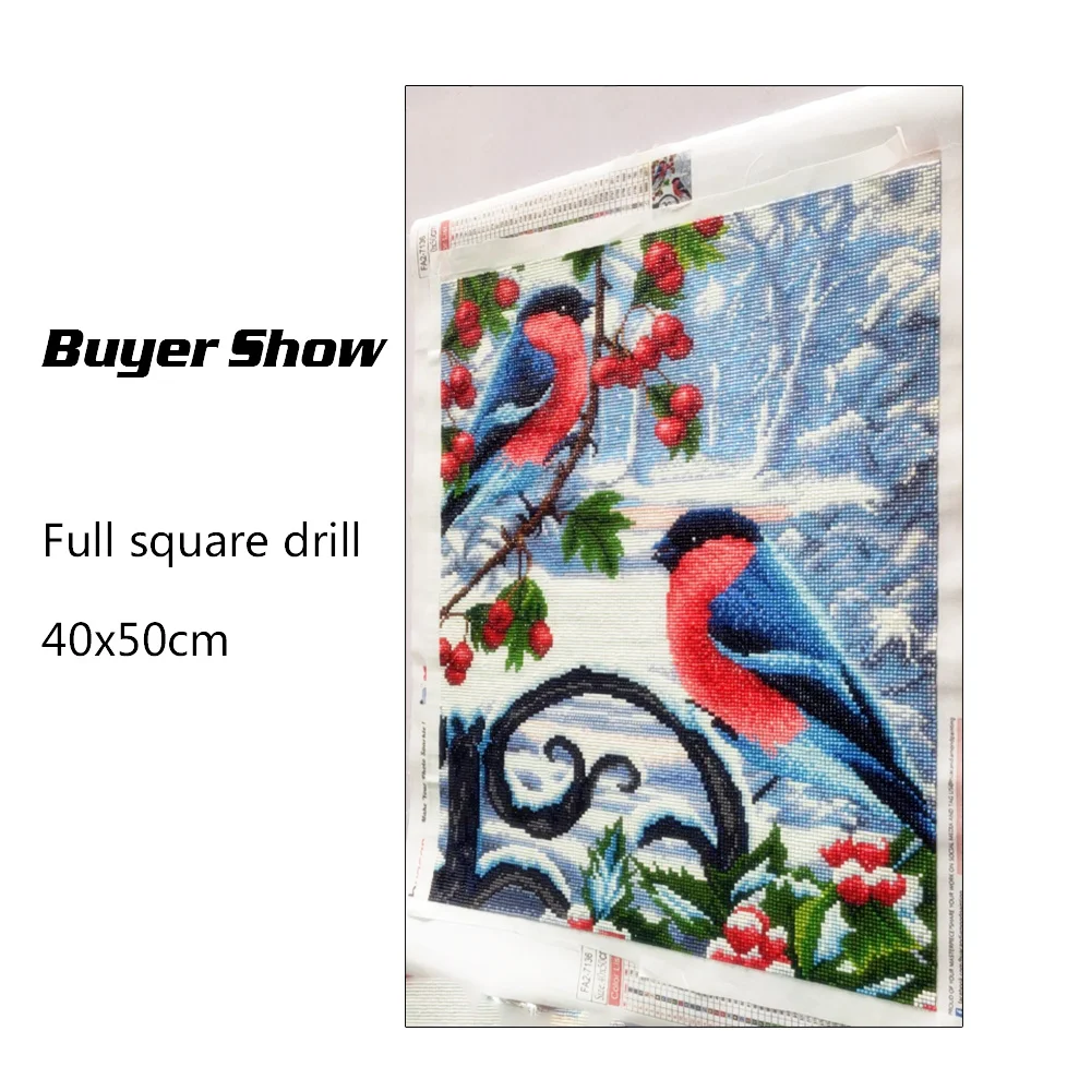 Diamond Painting HUACAN 5D DIY Diamond Painting Bird Rhinestones Pictures Diamond Embroidery Animal Cross Stitch Mosaic Crafts Kit