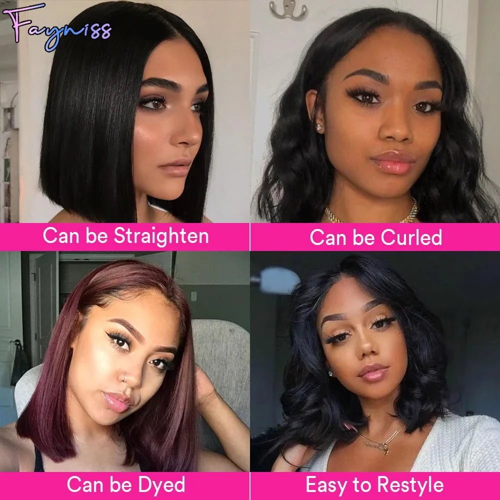 Straight Bob Wig Human Hair Lace Front Wigs For Women 13x4 Transparent Lace Frontal Bob Wig Human Hair Pre Plucked 4X4 human hair wig human hair extensions lace front wig human hair wigs front lace wig