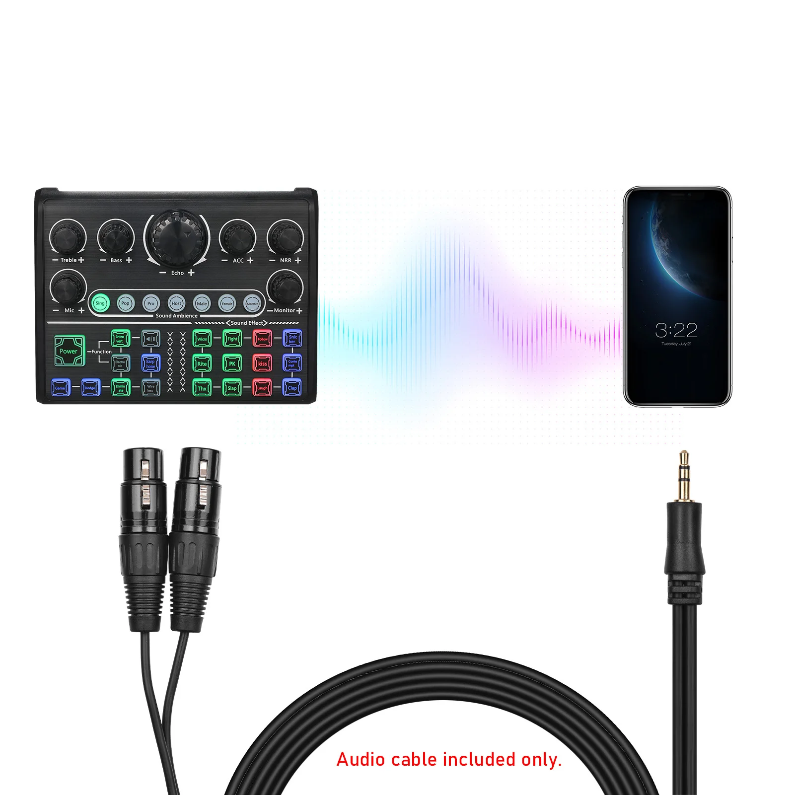 3.5mm to Dual XLR Cable Male/Female 1/8 Inch to 3-Core Double XLR Audio Cable 4.9Ft TRS Audio Adapter Stereo Microphone audio cable