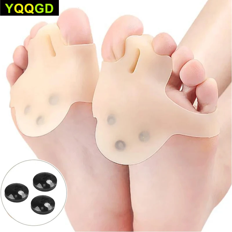 Silicone Gel Magnetic therapy Toes Separator Hallux Valgus Corrector Bunion Bone Ectropion Adjuster Toes Outer Foot Care Unisex