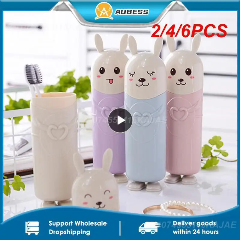 

2/4/6 шт., портативный пластиковый держатель для зубной пасты