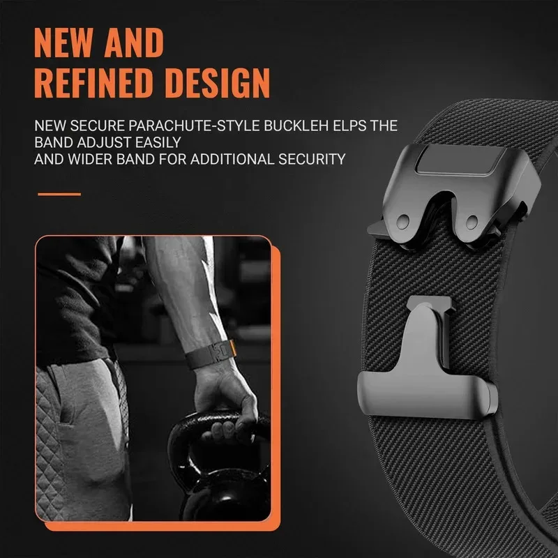 BUSKOZ Quick Release Elastic Woven Fitness Watch Strap - Breathable & Sweatproof with Metal Buckle