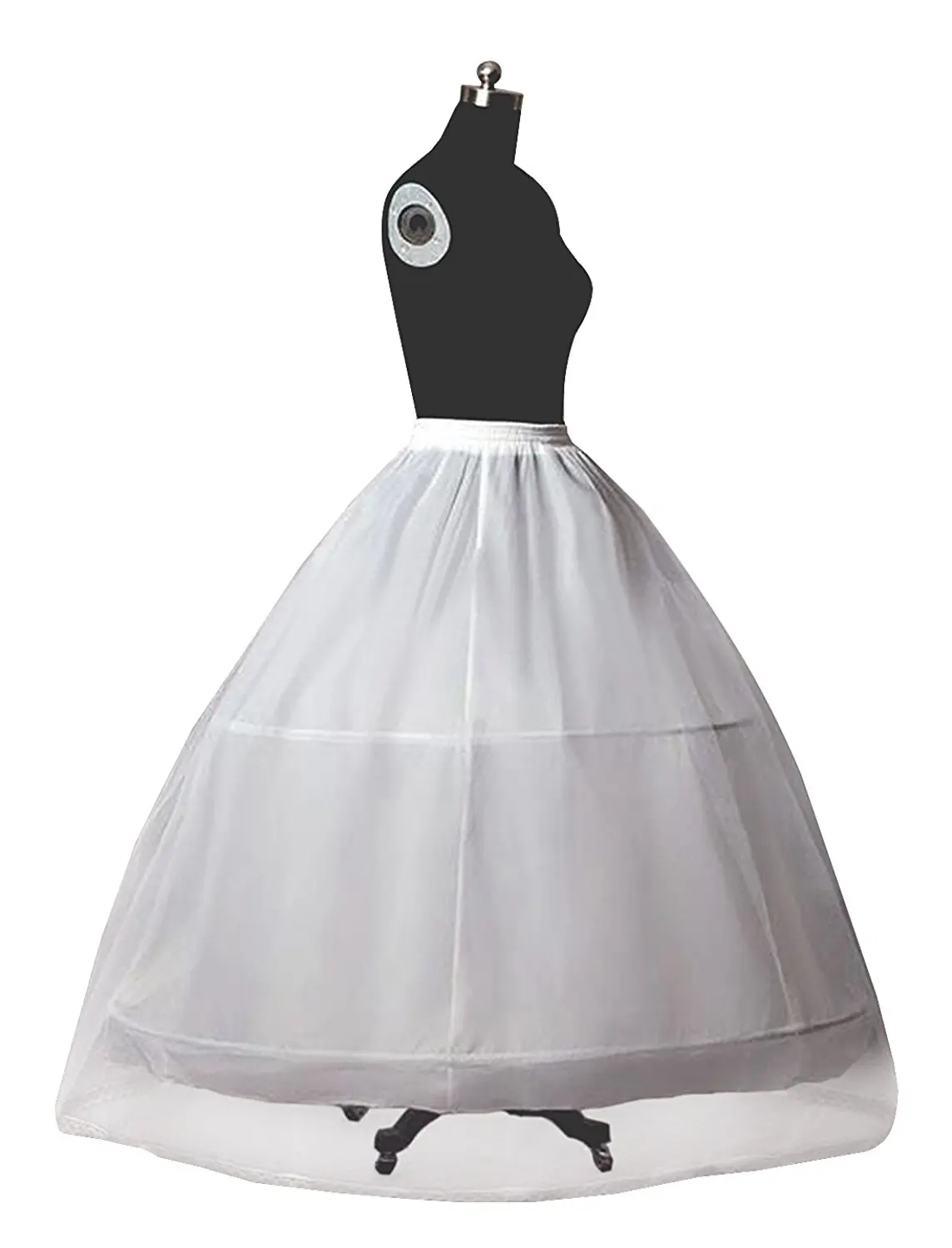 Petticoat Bridal Crinoline for Women Wedding Dress A-line Underskirt Full Slip 2 Hoops Floor-length Normal&Plus Size