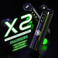 Dragonhawk X2 Wireless Tattoo Machine Pen High Capacity Battery Body Art Permanent  Accessories for Beginner Tattoo Supply 1