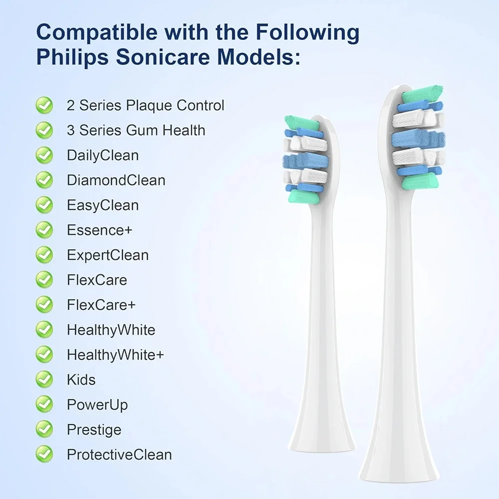 4 8 12 20 Pcs Replacement Brush Heads Compatible with Philips Sonicare Electric Toothbrush, Medium Soft Toothbrushes Head Refill