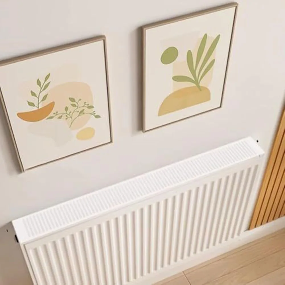 Washable Fabric Radiator Dust Cover - Magnetic, Breathable, White Cloth Protector For Home Heaters (100cm Size)