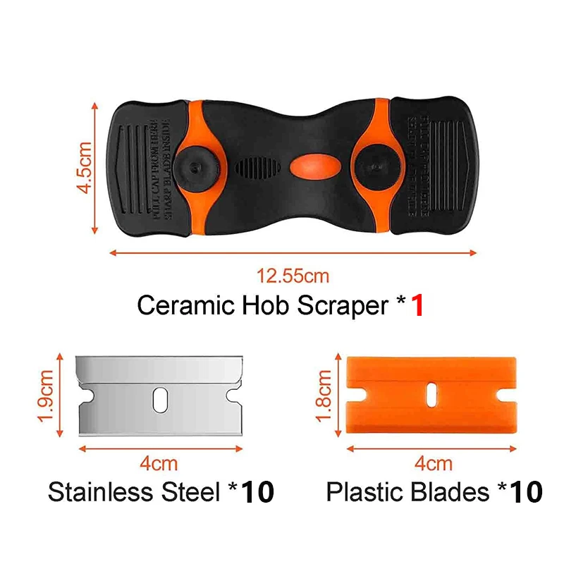 플라스틱 금속 날이 있는 면도기 블레이드 스크레이퍼 청소 도구, 자동차 라벨 스티커, 페인트 유리 면도기, 2 in 1