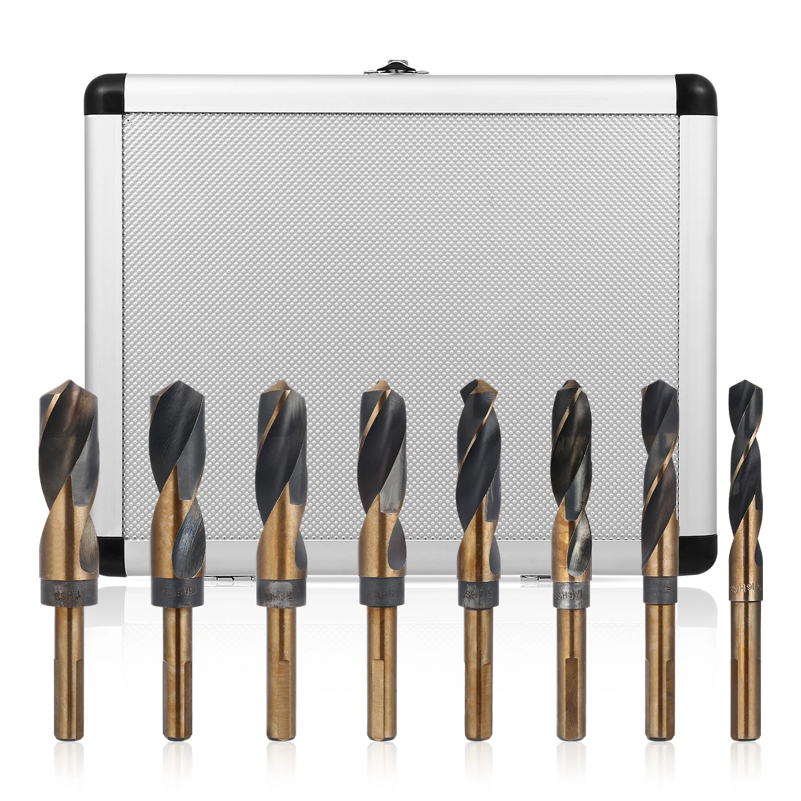 

Metal Drill Bits For Steel 8-piece Set of Inch-size Equal-shank Twist Aluminum Box Precision