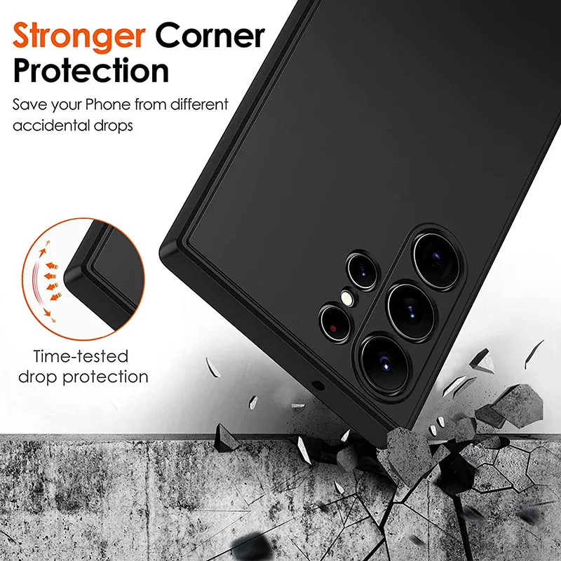 울트라 씬 매트 소프트 TPU 케이스 충격 방지 커버 소프트 범퍼 삼성 갤럭시 S26 S25 S24 S23 울트라 S22+ 플러스 S21 FE S25엣지용