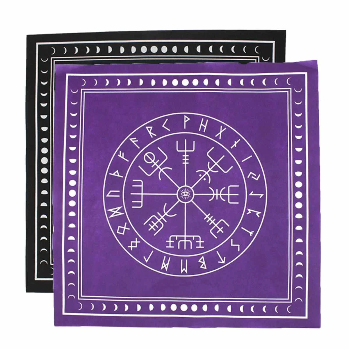 

50.5x50.5cm Tarot Tablecloth Triple Moon Pentagram Pagan Altar Tarot Cloth Flannel For Board Game Entertainment
