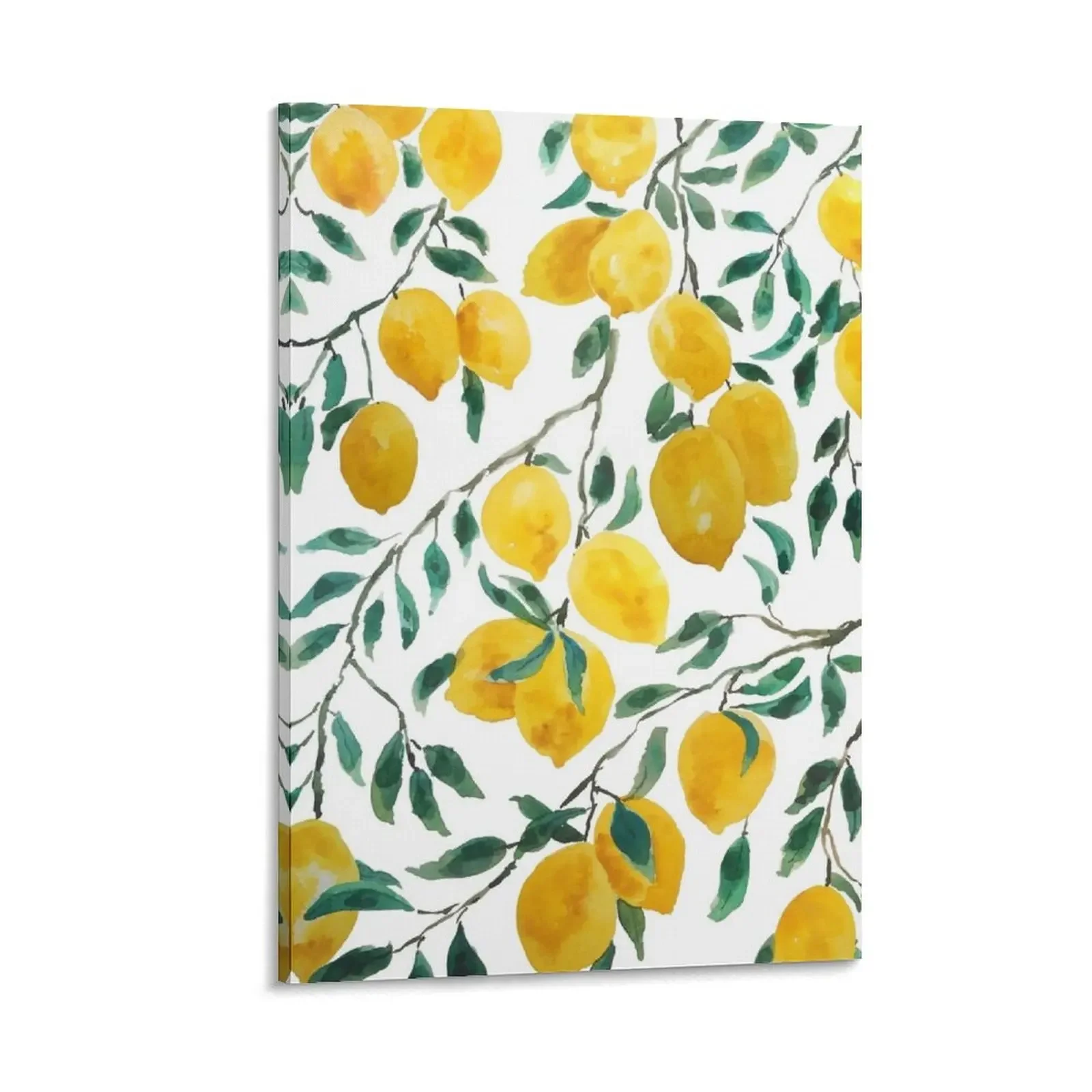 

watercolor yellow lemon pattern Canvas Painting home and decoration wall decor