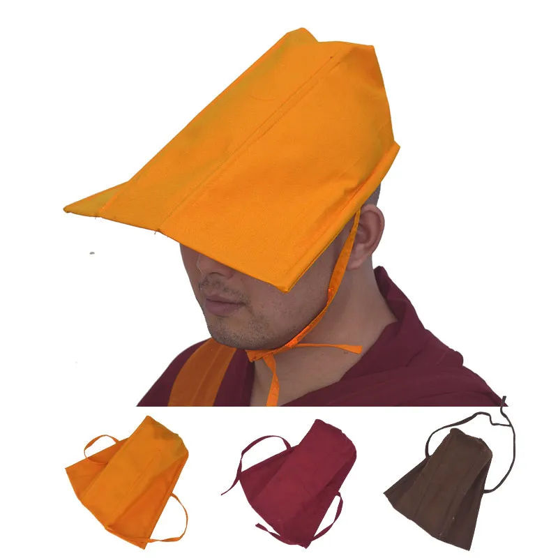Lama monk clothes Tibetan summer Buddhist sun hat monk hat Tibetan sunscreen