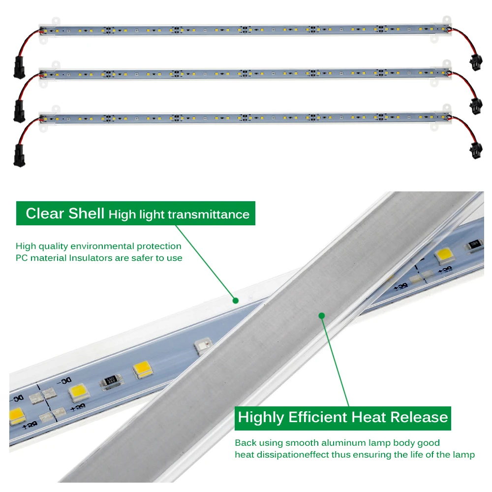DC24V LED Grow Light Tube Full Spectrum 7W 36leds Phyto Lamp for Plants Hydroponic Sets Indoor Flowers Plants Growth Lighting