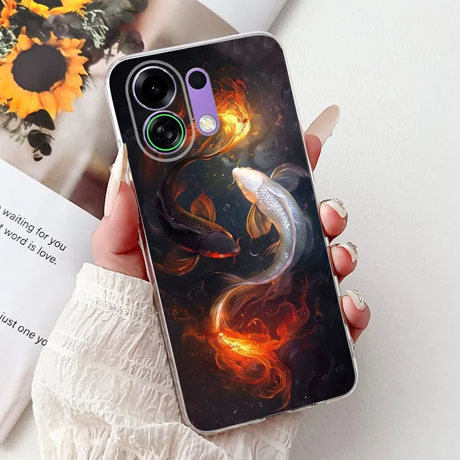 Luxury Painted Cartoon Dragon Cat Soft Silicone Phone Case