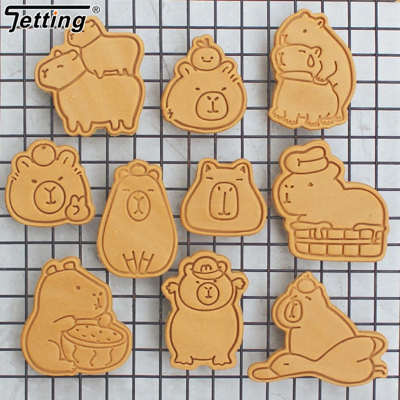 Cartoon Capybara Shaped Cookie Cutter Cute Animal Fondant Biscuit Mold Cake Decoration Tools Baking Accessories Kitchen Gadget