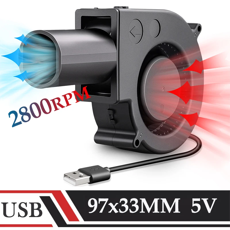Nuovo Originale Gdslime 9733 Ventilatore Dc 5V Usb 97X94X33Mm Brushless Turbo Ventilatore Centrifugo 9Cm Ventilatore Portatile Industriale, Barbecue A