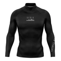 Men Long Sleeve Surfing Rash Guard Summer Surf Clothes T-shirt Swimwear Swim Floatsuit Beach Blacks Tops Uv Swimming Diving Suit 1