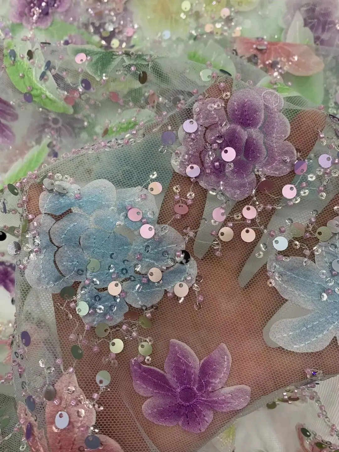 

Африканское французское Тюлевое кружево, африканская кружевная ткань с бусинами и блестками, стандартная нигерийская кружевная ткань для свадебного платья