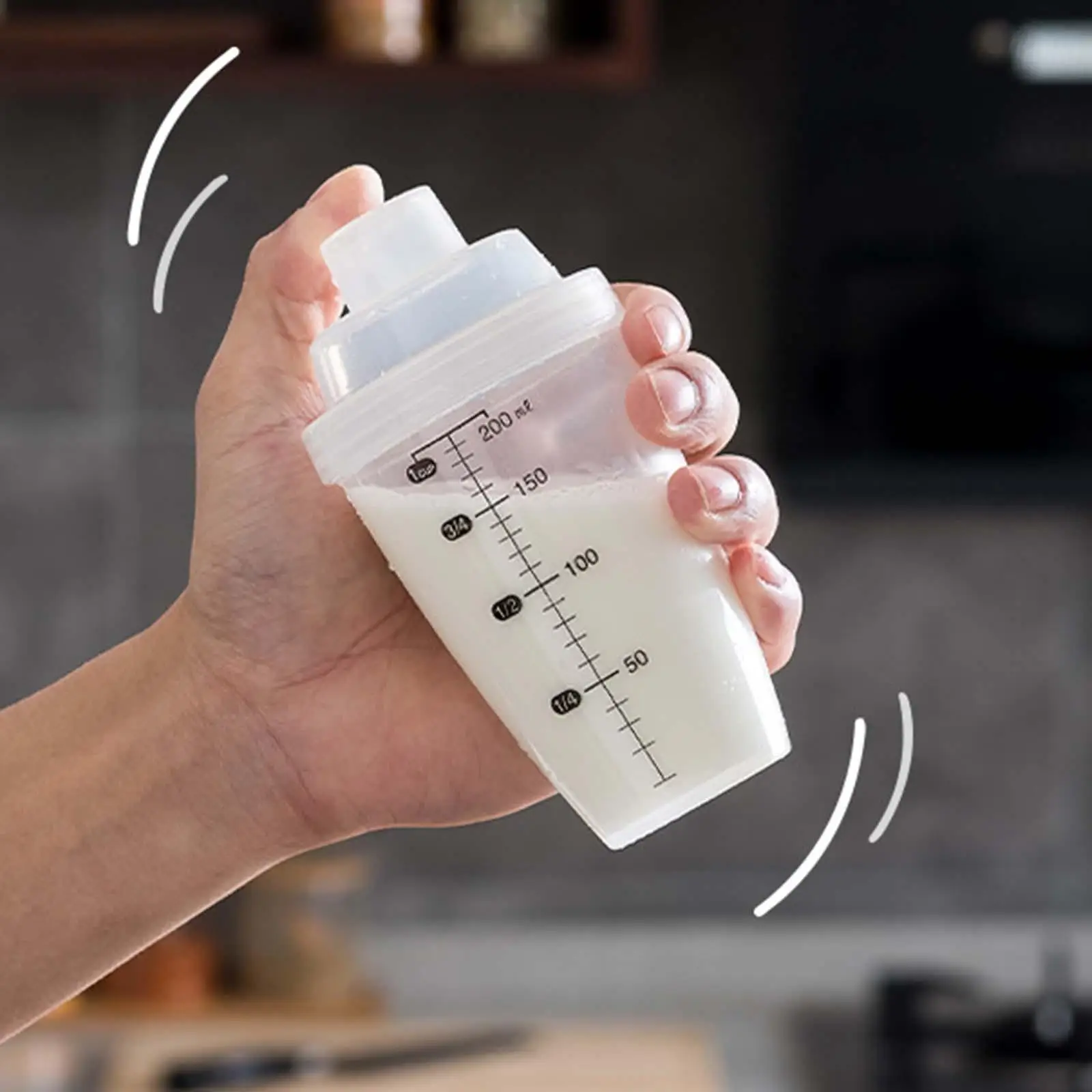 Versatile Protein Shaker Bottle with Measuring Scale for Mixing Powders and Beverages