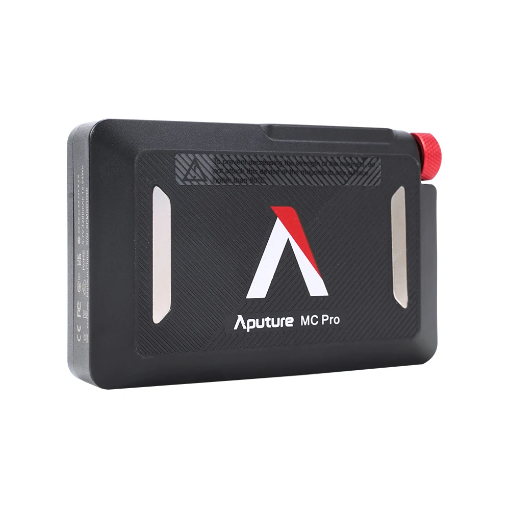 Aputure MC 프로 미니 RGBWW 포켓 LED 비디오 조명, 2000K-10000K IP65, 마그네틱 어트랙션 사진 조명, 브이로그 사진 스터드용