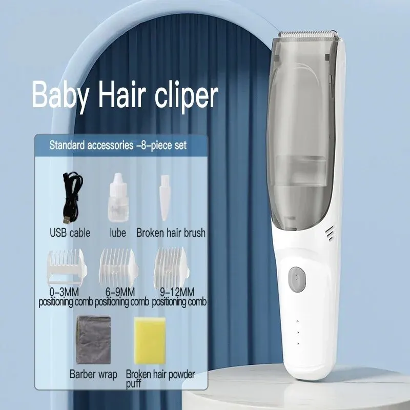 Tondeuse à cheveux électrique absorbant les cheveux pour enfants et adultes, rasoir domestique étanche pour bébé