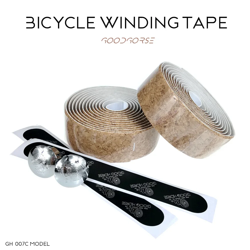 New Bicycle Handlebar Tape Wood Grain Tape MTB Road Bike EVA Handlebar Belt Cycling Handle Anti-slip Belt Wrap +2 Bar