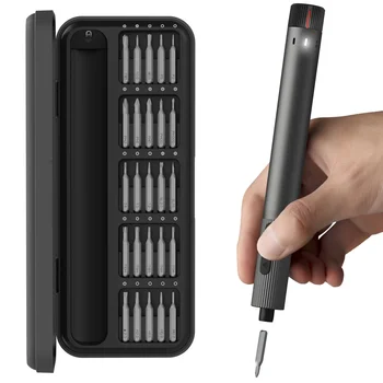 Set di cacciaviti elettrici per la riparazione di cellulari, ricaricabili tramite USB, con regolazione multi-velocità, kit di strumenti multifunzionali fai-da-te con punte manuali
