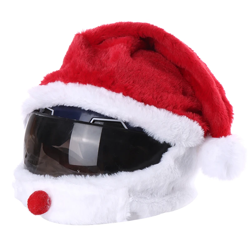 

Christmas Creative Plush Helmet Cover for Men Long-lasting Helmet Protector Eye-catching Comfortable