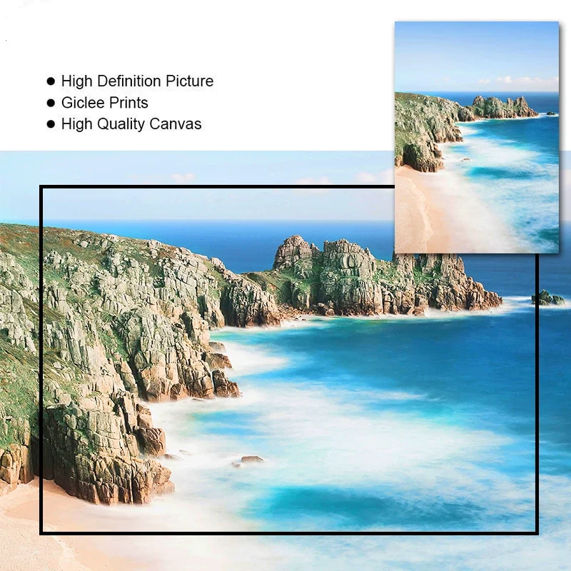 Plaża klif morski palma planszowy szosowy obraz plakat na ścianę sztuka krajobraz nordycki diabelski młyn wydruk dekoracyjny obraz domu 5 Plaża klif morski palma planszowy szosowy obraz plakat na ścianę sztuka krajobraz nordycki diabelski młyn wydruk dekoracyjny obraz domu - Image 5