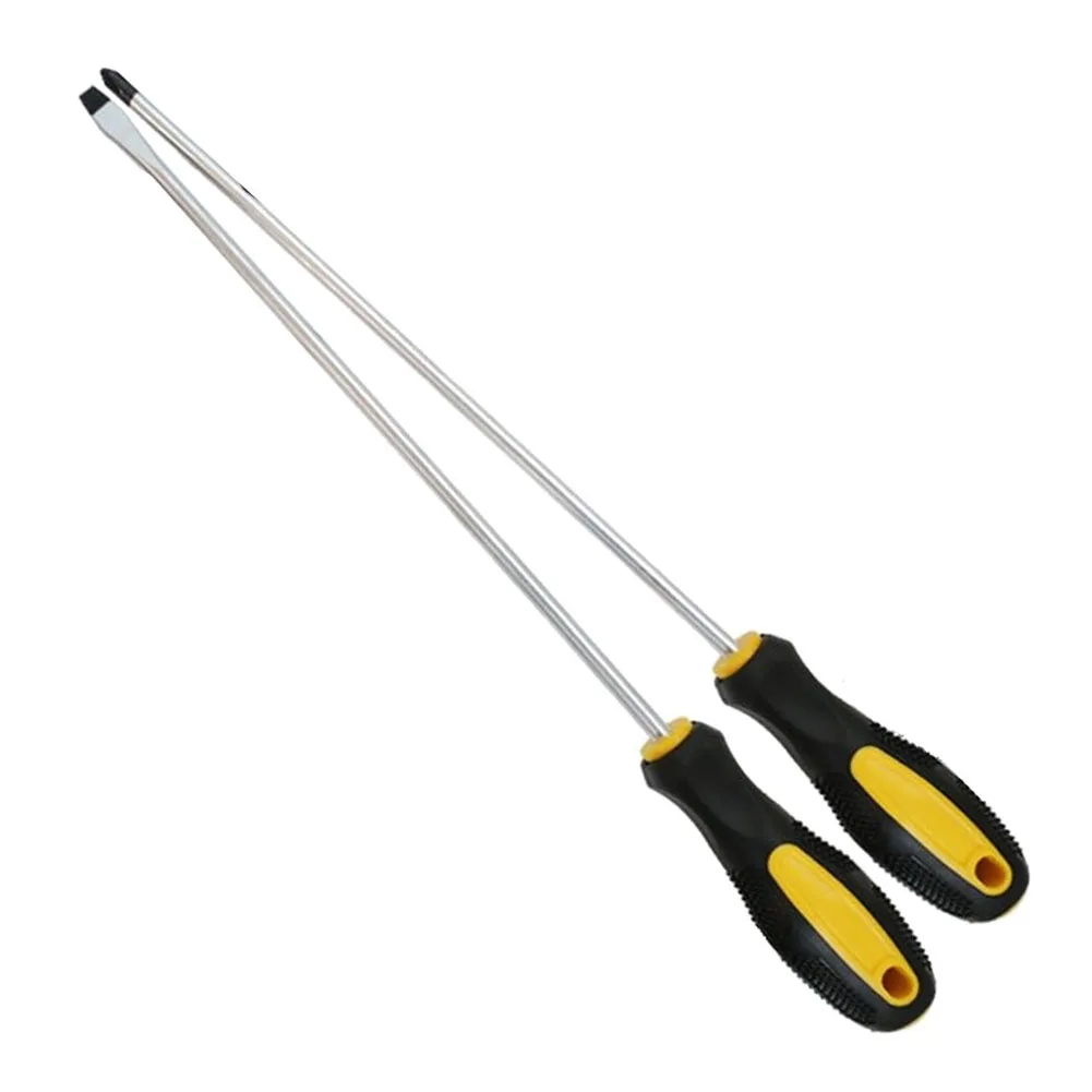 Magnetic Screwdriver Set 1/2pcs Extended Alloy Steel 12Inch Long Slotted Cross Screwdriver With Rubber Handle
