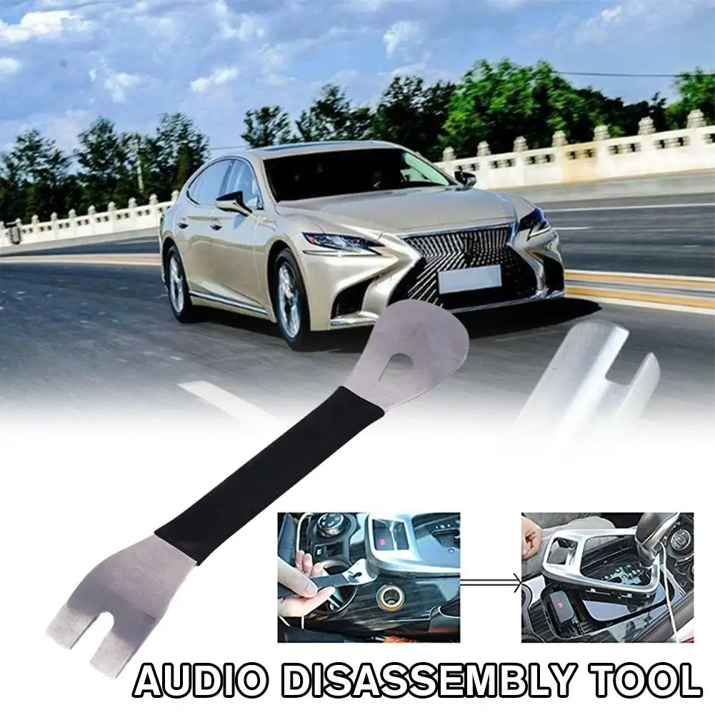 1Pc Car Trim Removal Tool Stainless Steel Durable Two-end Trim Removal Level Pry Tools Door Panel Audio Terminal Fastener Driver